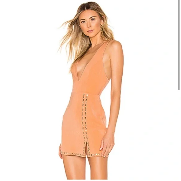 nbd orange dress Revolve NBD Evangeline Gown in Red Orange Size Small (worn once + dry cleaned)